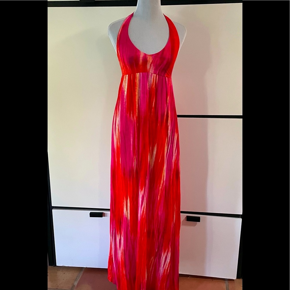 Beautiful Long Tommy Bahama light halter dress xxs